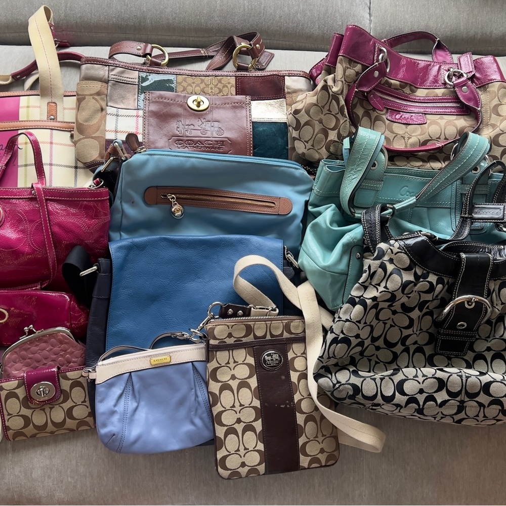 Vintage Coach handbags and wallets. Selling as a bundle.